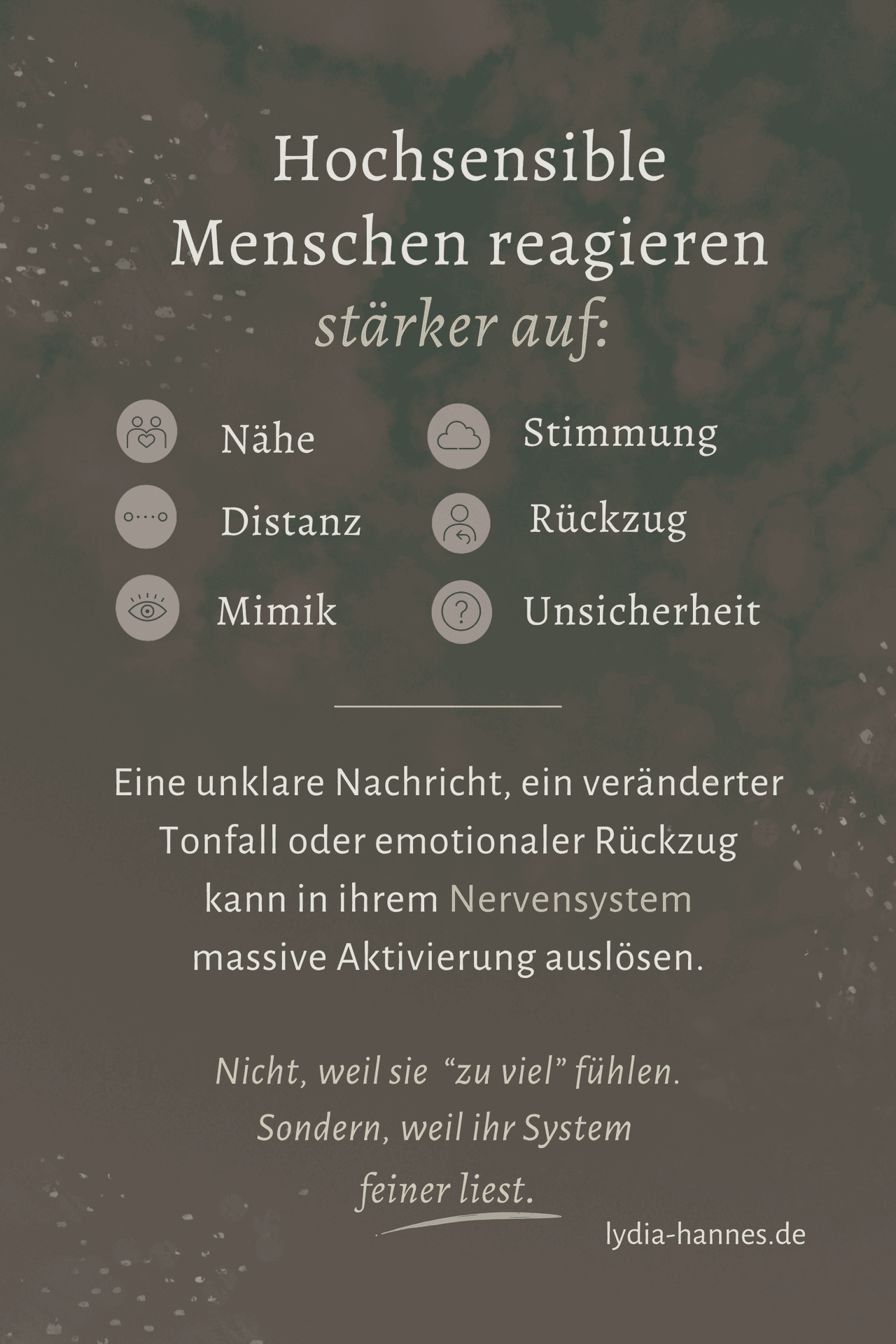 Das Nervensystem hochsensibler Menschen liest feiner.